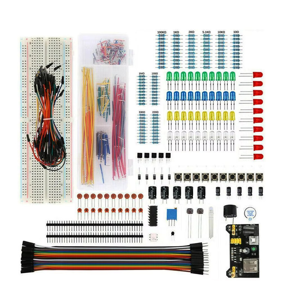 Arduino UNO R3 DIY Projekt Starter Kit mit Elektronik-Komponentenset, 830 Verbindungspunkte Steckbrett und Box, Multicolor - Bild 2
