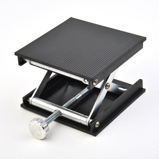 VIBRATITE Kleiner Router-Hubtisch in Schwarz, höhenverstellbar 30–90 mm aus Kunststoff und Aluminium - Bild 1