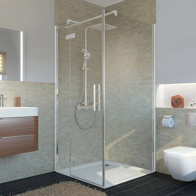 Breuer Seitenwand für Drehtür Quick72 Avanta in Chrom und Klarglas, Breite: 75 cm, Höhe: 200 cm - Bild 1