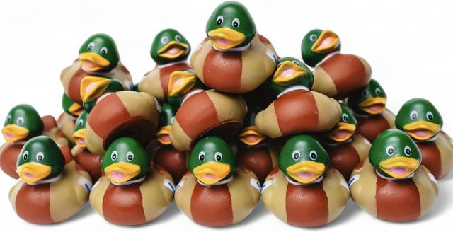 Binchi Outdoor Product Stockenten-Gummi-Enten, Badespielzeug, 1224 Stück - Bild 1