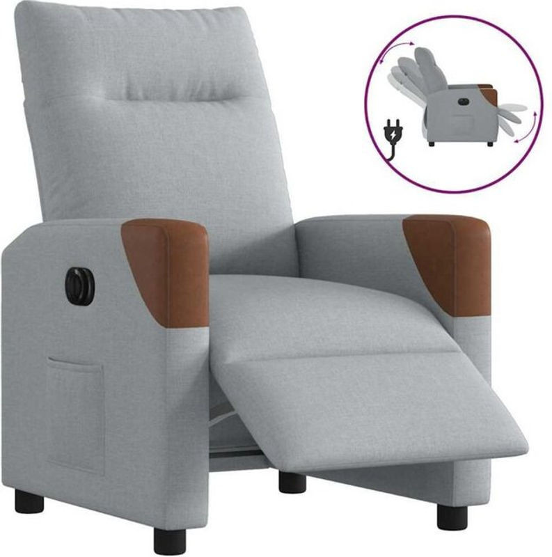 Elektrischer Relaxsessel aus Stoff in Grau von vidaxl im modernen Design - Bild 1
