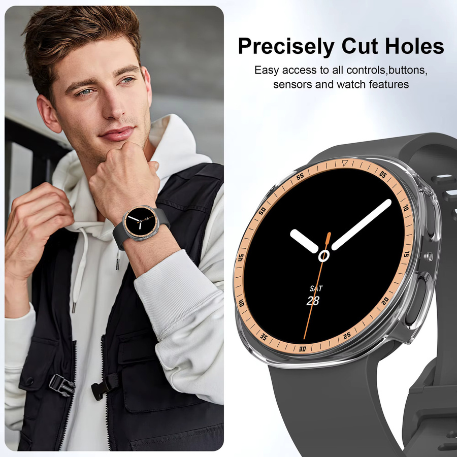 KILPILLS Schutzhülle für Samsung Galaxy Watch 8, PC, Silber - Bild 4
