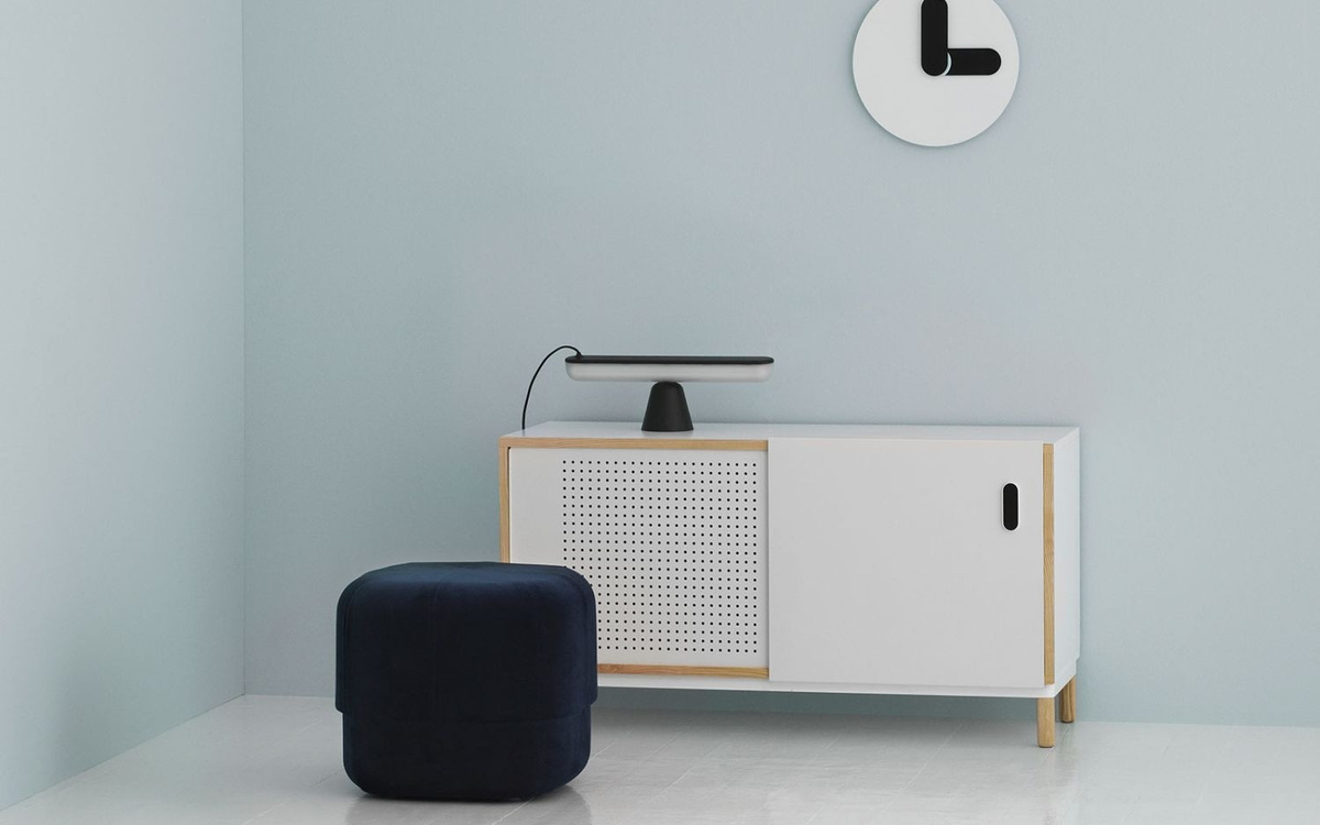 Normann Copenhagen Circus Hocker in Blau mit Veloursstoff - Bild 2