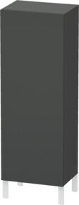 Duravit L-Cube Halbhochschrank in Graphit Matt mit Glastüren, Tür rechts, B: 50 cm, T: 36,3 cm, H: 132 cm - Bild 1
