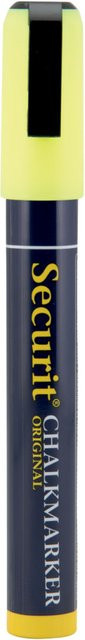 Securit Flüssigkreidestift für Profis mit Keilspitze in Gelb, Schriftbreite 20 mm, Stiftlänge: 2 cm - Bild 1