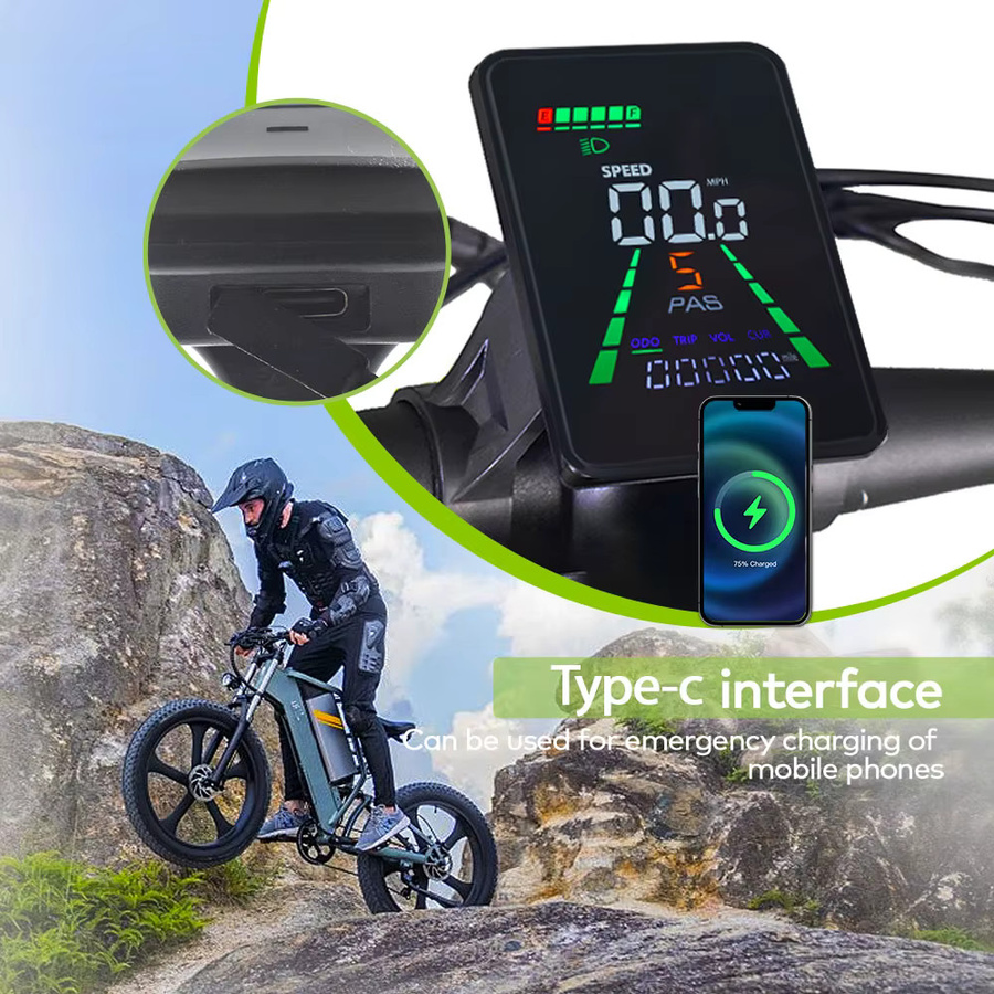 Haytrix E-Bike Display L5 UART2 Tachometer mit Geschwindigkeitssteuerung in Schwarz - Bild 5