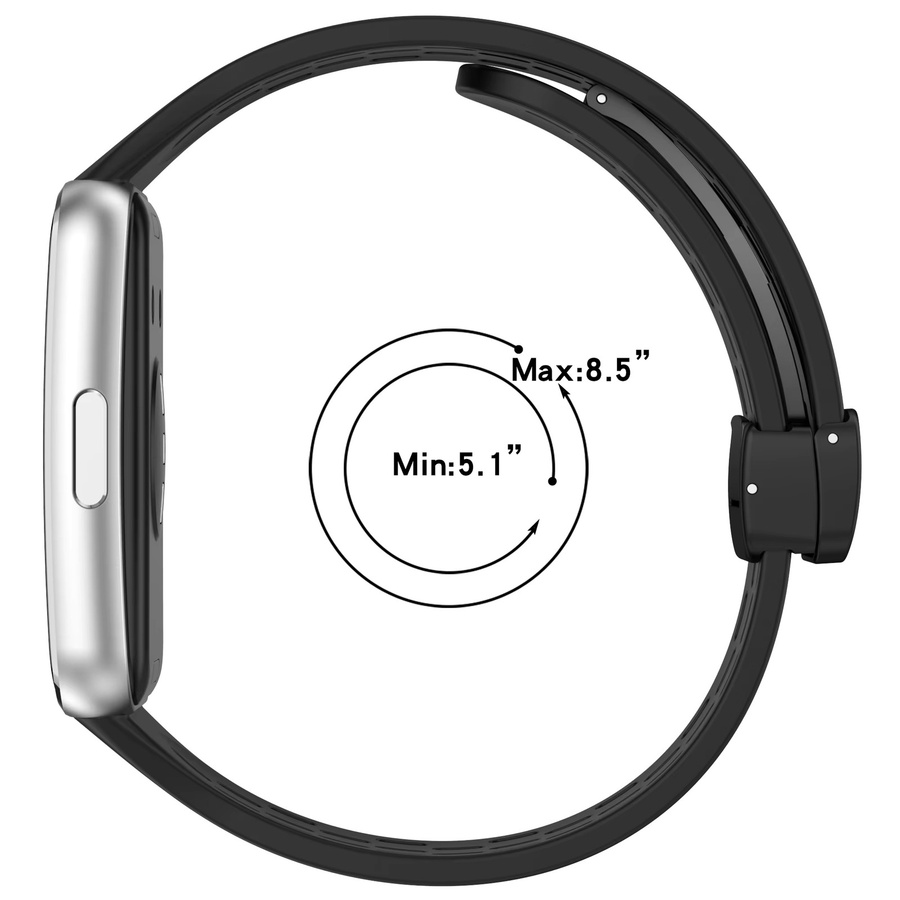 RMUTANE Uhrenarmband Silikon, Schwarz, Unisex, für Huawei Band 11/11 NFC - Bild 5