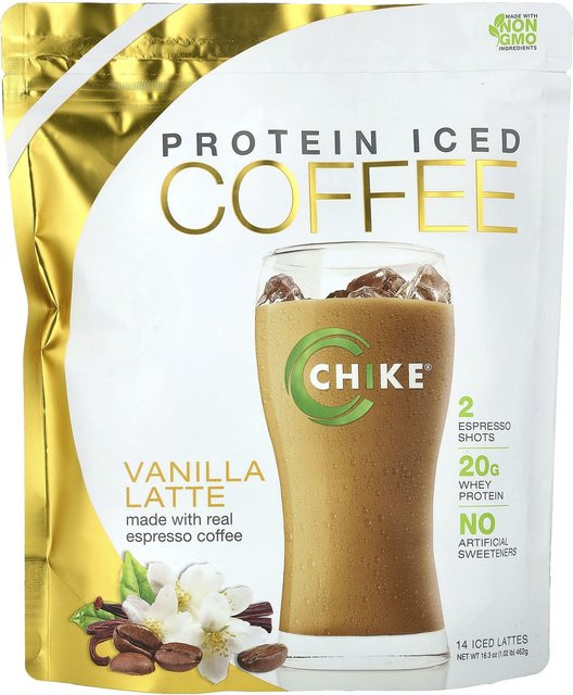 Chike Nutrition Protein-Eiskaffee, Vanille-Latte, 462 g - Bild 1