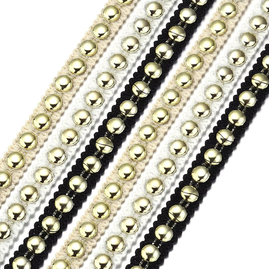 Linsoir Beads Perlen Spitzenband, Schwarz Weiß - Bild 5