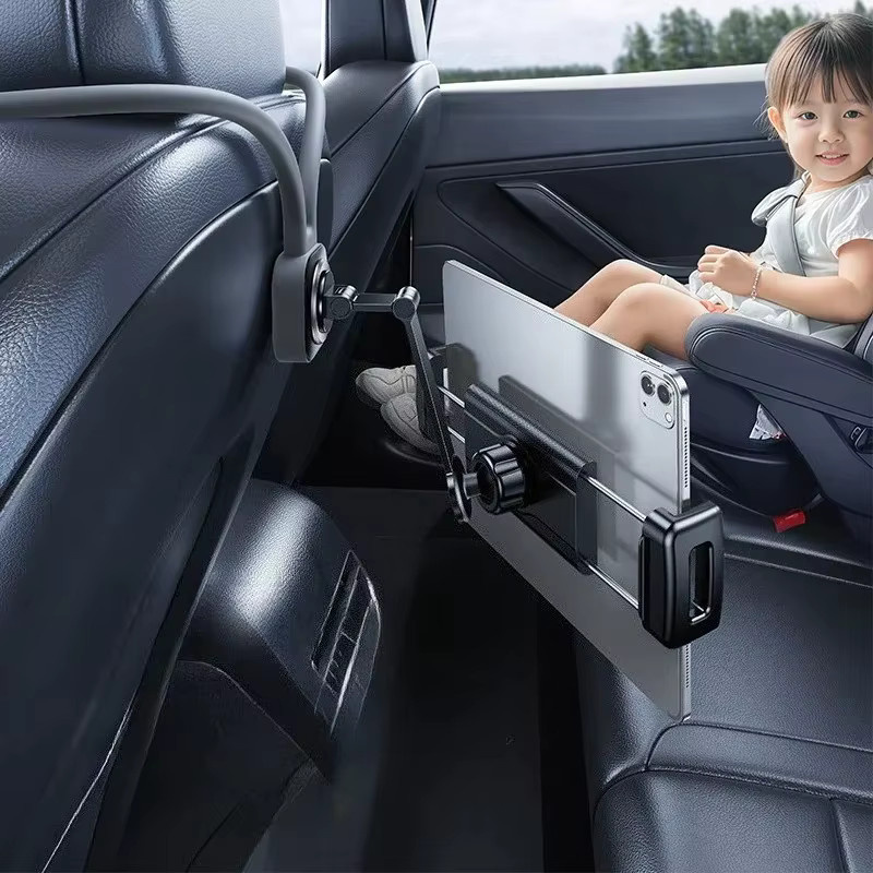 Eary iPad-Halterung für das Auto, flexibler Tablet-Ständer als Rücksitz-Organizer, Schwarz - Bild 4