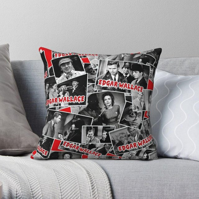 Dekorativer Kissenbezug Edgar Wallace Filme Retro Design von Copperloom Goods, Material Polyester, Farbe Multicolour, B/T/H: 60 x 60 x 0 cm - Bild 1