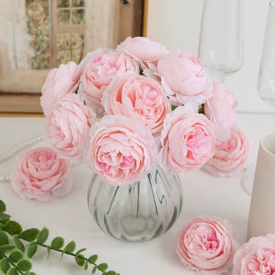 ZQCY Seidenpfingstrose als künstliche Blume in Pink für Hochzeiten und Dekorationen - Bild 1