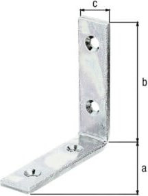 GAH Alberts Balkenwinkel aus Stahl, gelb galvanisch verzinkt, B/H/T: 80 x 80 x 20 mm, Materialstärke: 5 mm - Bild 1