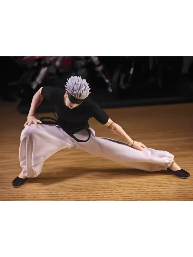 Bandai Jujutsu Kaisen Gojo Satoru Actionfigur, 1/12 Maßstab, Weiß, Zubehör - Bild 3
