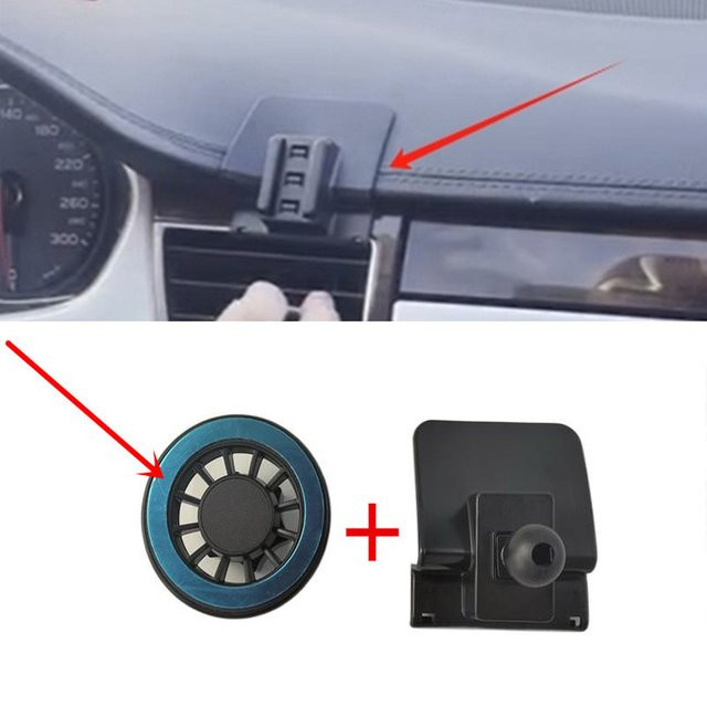 Magnetische Handyhalterung aus ABS-Kunststoff für Audi A8 (2011-2018) in Schwarz mit Schwerkraft-Verbindung - Bild 1