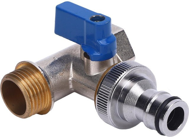 Binchi Outdoor Product Winkelabsperrventil T-Stück Kugelventil aus Messing in Chrom, G1/2 DN15 mit 3/8 Zoll NPT Schnittstelle, rostfrei für Küchen und Badezimmer - Bild 1