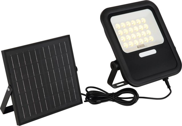 Globo Solar-LED-Flutlicht in Schwarz Matt mit Fernbedienung und Dimmfunktion, IP65, Höhe: 25,4 cm - Bild 1