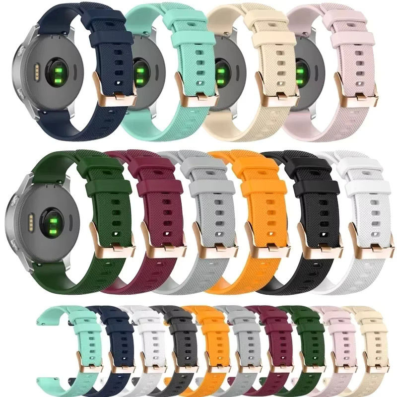 QCTOG Uhrenarmband Silikon, Weiß, 18 20 mm, Unisex - Bild 2