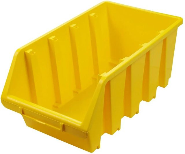 PROREGAL Sichtlagerbox 4 aus Polypropylen in Gelb, B/H/T: 20,4 x 15,5 x 34 cm - Bild 1