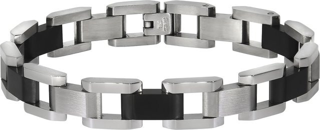 Zeeme Armband Edelstahl, poliert matt, zweifarbig schwarz, Unisex - Bild 1