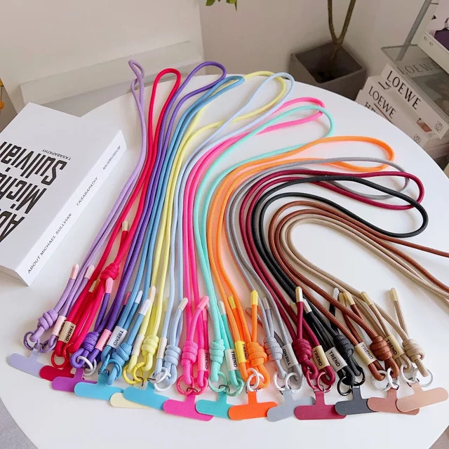 Verstellbares Telefon-Lanyard als Umhängetaschengurt für Outdoor-Sportarten in Multicolor und Blau - Bild 1