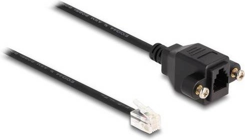 Delock Telefon Anschlusskabel analog Schwarz 30 cm - Bild 1