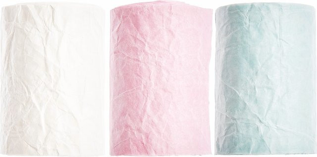 Rico Design Knitter Papierbänder, 3 Stück, Weiß, Rosa und Hellblau - Bild 1