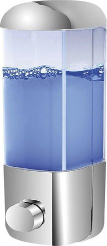 ADOB Seifenspender Wandmontage in Silber mit Pumpe, Länge: 9 cm - Bild 1