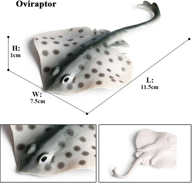 Oenux Meerestiere Rochen Teufelsrochen Mantarochen Spielfiguren 10-teiliges Set - Bild 1