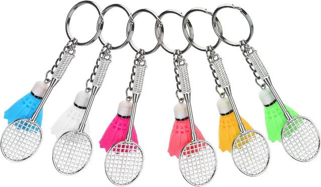 Wosawe Schlüsselbund Anhänger, Badminton Battledore, White, Unisex - Bild 1