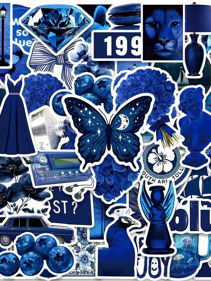 Rspctou Graffiti-Aufkleber, Vintage, blue, 10-teiliges Set - Bild 4