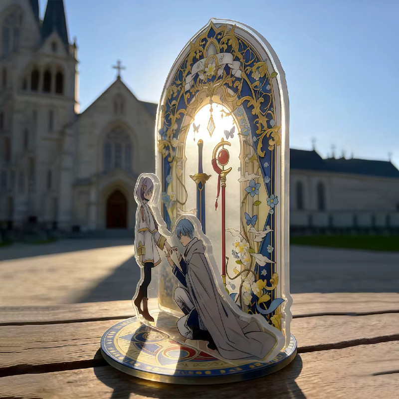 bilibili Frieren: Beyond Journey's End Himmel Proposal, Doppel-Einsteck-Acryl-Standfigur, Buntglasfenster - Bild 2