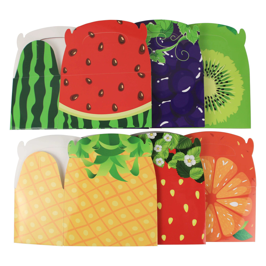 Sommer-Partygeschenkboxen mit Obst-Motiv aus Papier in Mehrfarbig für Geburtstage und Babypartys - Bild 2
