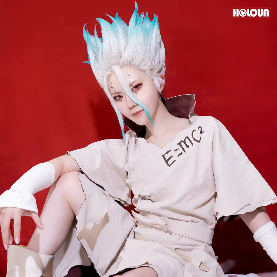 HOLOUN STONE Dr. Stone Ishigami Senkuu Cosplay Kostüm, Plüsch / Textil - Bild 2