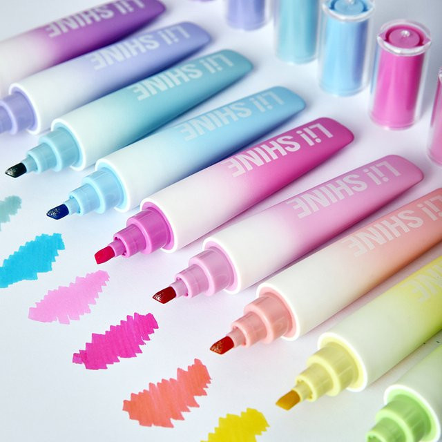 3-teiliges mr.paper Pastell-Textmarker-Set in Multicolour mit Keilspitze - Bild 1