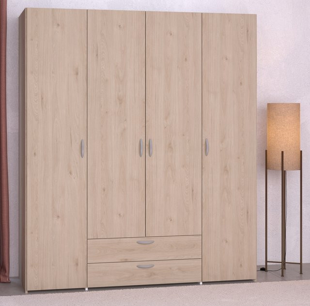 Parisot Kleiderschrank Daily 11, 4-türig, Jackson-Eiche, B/T/H: 160 x 51 x 185 cm - Bild 1