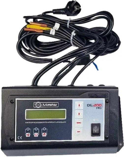 Tech Master Holzvergaserkessel-Regler DE200 HG in Schwarz mit Display ohne Lambdasonde - Bild 1