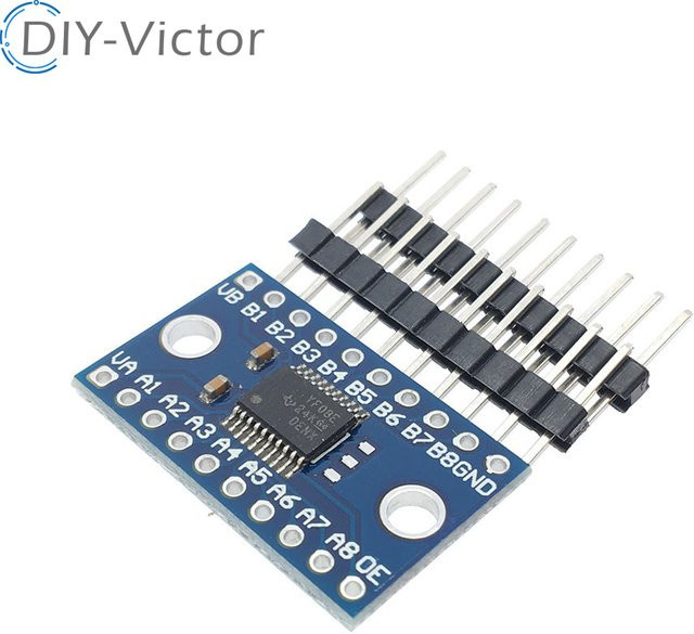 5 Stück TXS0108E 8-Kanal-Logikpegelwandler Bidirektionaler Hochgeschwindigkeits-Vollduplex-Shifter 3,3 V 5 V in Blau für Arduino und Raspberry Pi - Bild 1