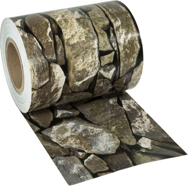 tectake Sichtschutzstreifen für Einzelstab- und Doppelstabmatten-Zäune in Stein Optik, grau, B/H: 3500 x 19 cm, Dicke: 0,04 cm - Bild 2