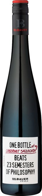 Bauer Dr. Philosophy Cabernet Sauvignon Rotwein, Pfalz, 2023, trocken, 0,75 l - Bild 1
