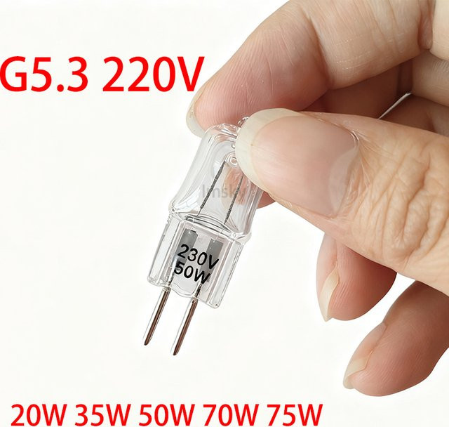 VBNM Halogenlampen GU5.3 220V Gelbes Licht Warmweiß Transparent - Bild 1