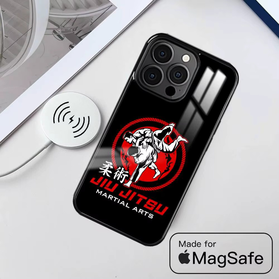 Judo I Love Judo MagSafe Handyhülle für iPhone 11 bis 16 Pro Max Plus Mini in Schwarz - Bild 2