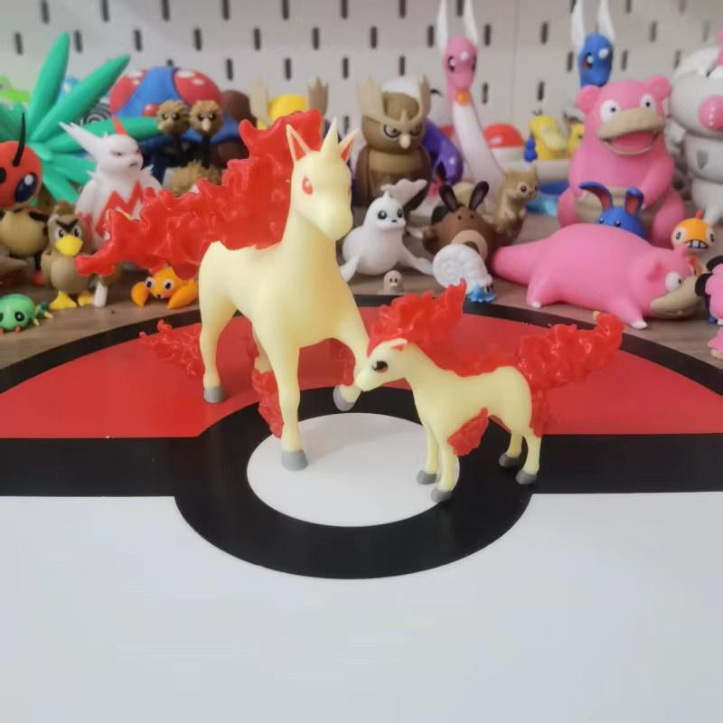 Pokemon Ponyta Rapidash Actionfigur im Maßstab 1:20, 3D-gedruckte Cartoon-Figur in Multicolor als Desktop-Dekoration und Sammlerstück - Bild 2