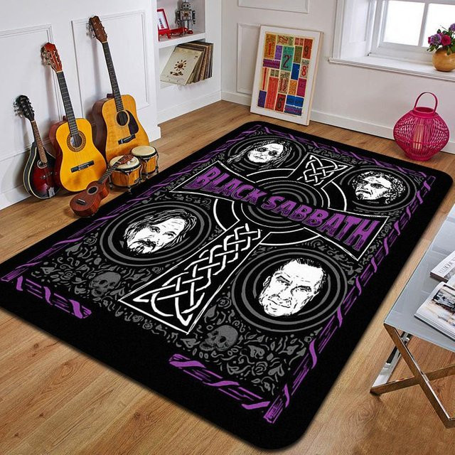 Karpetti Black Sabbath Logo Teppich, Schwarz, B/T: 60 x 40 cm - Bild 1