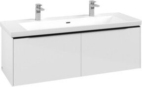 Villeroy & Boch Waschtischunterschrank Subway 3.0 in Weiß Hochglanz, Wandmontage mit integrierter LED-Beleuchtung, B/T/H: 127,2 x 42,9 x 47,8 cm - Bild 1