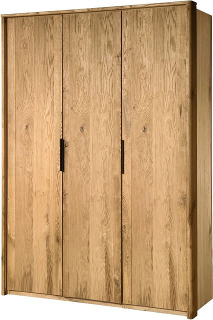 Kleiderschrank Vancouver 3-türig aus massiver Wildeiche, Braun, B/T/H: 155 x 64 x 222 cm - Bild 1