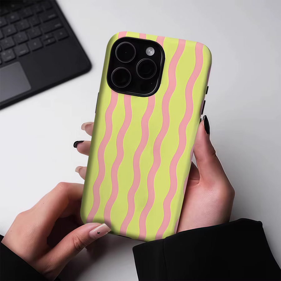 Lemon Wave Magnetische Handyhülle für iPhone 17 16 15 14 13 Pro Max Plus, robuste doppelschichtige Hülle, Multicolour - Bild 2