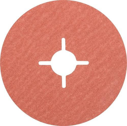 PFERD A-COOL60 Korund Fiberscheibe für kühlen Schliff auf Edelstahl, Durchmesser: 115 mm, Farbe: rot, 25 Stück - Bild 1