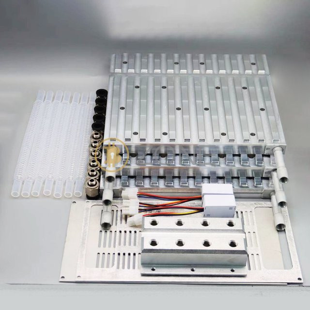 Bitmain Antminer S21 T21 Upgrade auf S21hydro Wasser Kühlset mit Kühlplatte in Silber - Bild 1