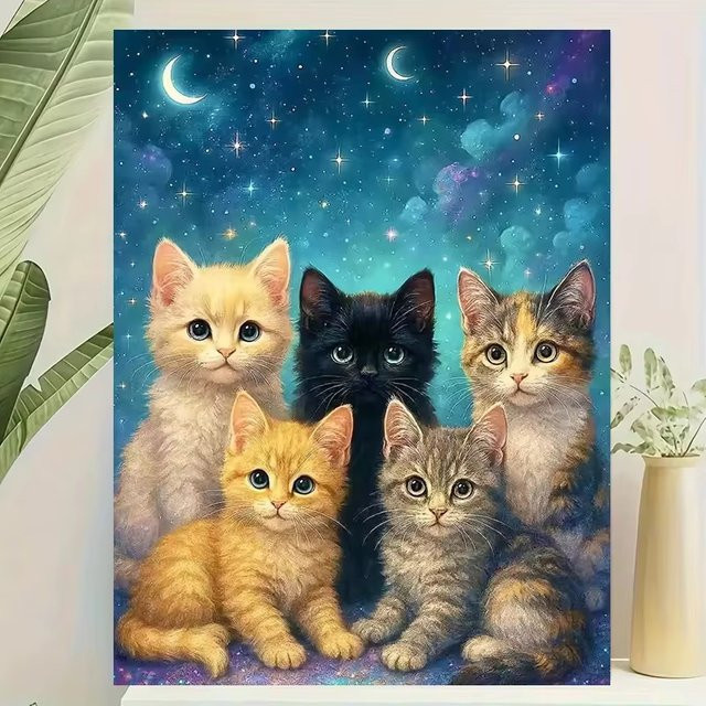 Katzen-Tier-Puzzle, 500 Teile, Bunt / Mehrfarbig - Bild 1